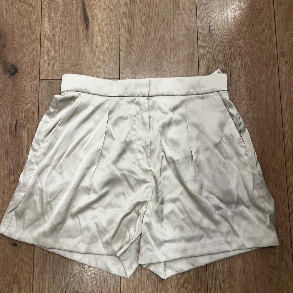 Abercrombie & Fitch High Rise Satin Trouser Shorts